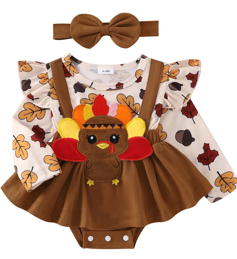 Turkey Day onesie 3-6 month