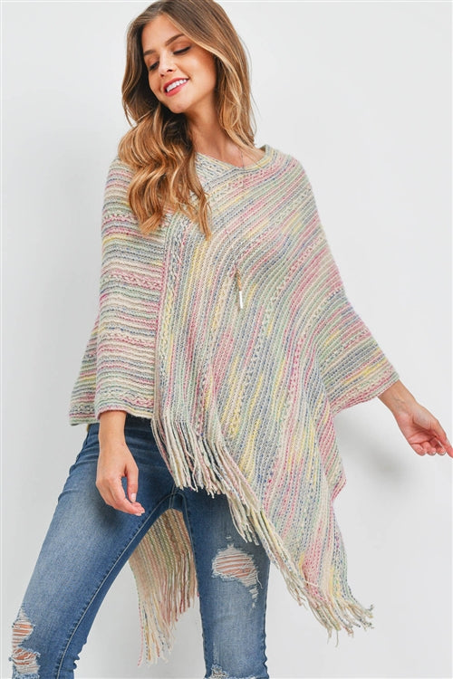 Multi colored Poncho