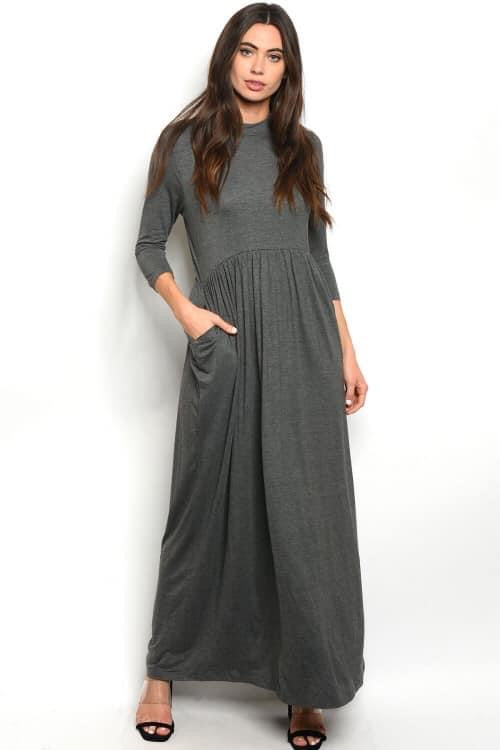 Gray Maxi dress